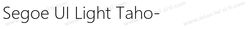 Segoe UI Light Taho字体转换
